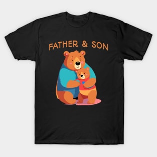 Papa Bear Father and Son T-Shirt